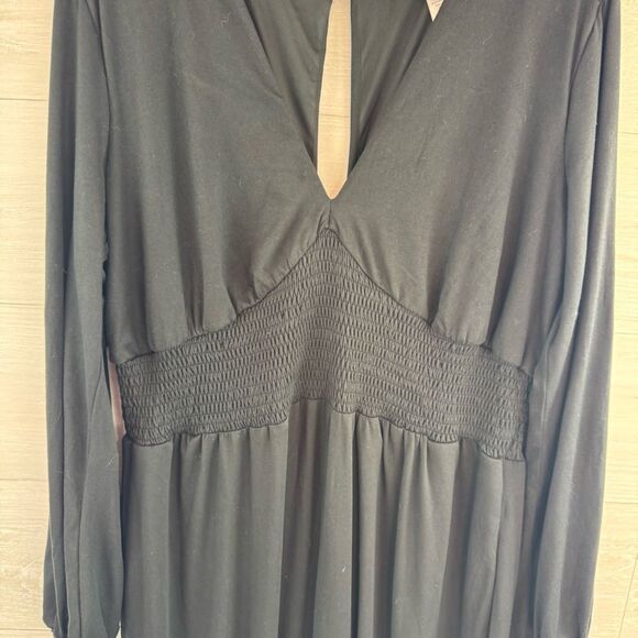 Anthropologie Hutch V-Neck Wide Leg Keyhole Jumpsuit L - Picture 5 of 10